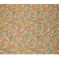 قماش كريب فيسكوز بطبعة رقمية بنقشة زهور استوائية باللون الأصفر الخردلي، عرض 110 سم، صنع في الهند - D20978