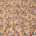 Ivory Floral Viscose Crepe Digital Print Fabric, 110 cm Wide, Made in India-D20986 Regal Fabrics