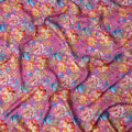 Magenta Floral Viscose Crepe Digital Print Fabric, 110 cm Wide, Made in India-D20987 Regal Fabrics