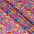 Magenta Floral Viscose Crepe Digital Print Fabric, 110 cm Wide, Made in India-D20987 Regal Fabrics