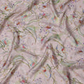 قماش كريب فيسكوز ناعم مطبوع رقميًا بنقشة زهور اللافندر، عرض 110 سم، صنع في الهند-D21000