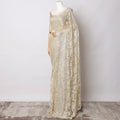 Light Gold Premium French Metallic Chantilly Saree Lace with Stone Work - 5.5 Meters, Width 110 cm-D21072 Regal Fabrics