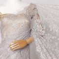 Light Lavender Metallic French Chantilly Lace Fabric – 5.5 Meters, Floral Design, 110 cm Width-D21077 Regal Fabrics