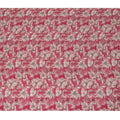 Rose Red Viscose Digital Printed Fabric with Floral Design, 110 cm Width-D21293