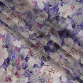 Lavender Purple Viscose Digital Printed Fabric with Watercolor Floral Design, 110 cm Width-D21296 Regal Fabrics