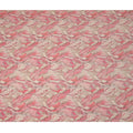 قماش فيسكوز وردي خوخي مطبوع رقميًا بتصميم زهور تجريدية، عرض 110 سم - D21298