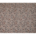 Light Brown Viscose Digital Printed Fabric with Vintage Floral Design, 110 cm Width-D21303