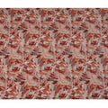 قماش فيسكوز تيراكوتا بيج مطبوع رقميًا بتصميم على شكل أوراق، عرض 110 سم - D21304
