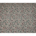 Sage Green Viscose Digital Printed Fabric with Vintage Floral Design, 110 cm Width-D21311