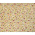 Lemon Yellow Viscose Digital Printed Fabric with Floral Design, 110 cm Width-D21314
