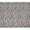 Slate Blue Viscose Digital Printed Fabric with Large Floral Design, 110 cm Width-D21319