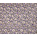 قماش فيسكوز رمادي مطبوع رقميًا بتصميم زهور، عرض 110 سم - D21322