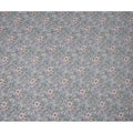 قماش فيسكوز رمادي فاتح مطبوع رقميًا بتصميم زهور نباتية، عرض 110 سم - D21324
