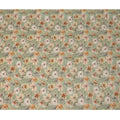 Sage Green Viscose Digital Printed Fabric with Floral Motif Design, 110 cm Width-D21326