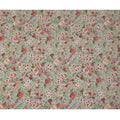 Mint Green Viscose Digital Printed Fabric with Vibrant Floral Design, 110 cm Width-D21327