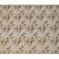 قماش فيسكوز كريمي مطبوع رقميًا بلمسة نهائية معدنية ونقشة زهور، عرض 110 سم - D21337