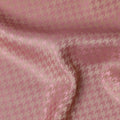 Pink Jacquard Pure Silk Fabric with Tone-on-Tone Houndstooth Pattern – 110 cm Width-D21393