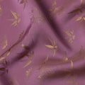 Purple Jacquard Pure Silk Fabric with Tone-on-Tone Floral Design – 110 cm Width-D21394