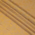 Golden Yellow Jacquard Pure Silk Satin Fabric with Bamboo Leaf Design – 110 cm Width-D21398