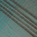 Turquoise Jacquard Pure Silk Satin Fabric with Abstract Motif Design – 110 cm Width-D21399