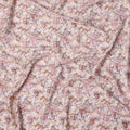 قماش ساتان قطني ناعم مطبوع عليه زهور وردية اللون – عرض 110 سم – D21404