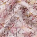 قماش ساتان قطني ناعم مطبوع عليه زهور وردية اللون – عرض 110 سم – D21404