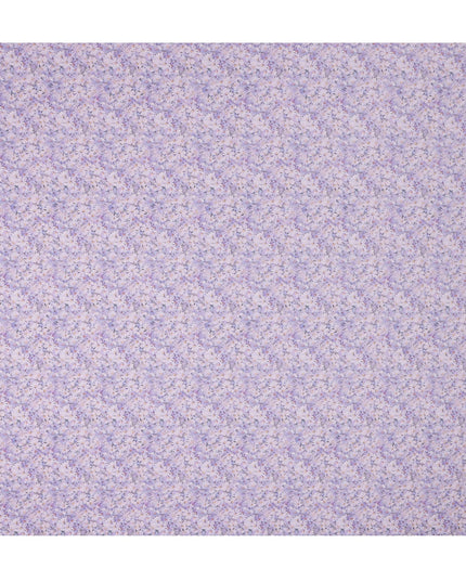 Lavender Daisy Cotton Satin Fabric printed – 110 cm Width-D21405