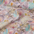 Pastel Multicolor Abstract Cotton Satin Fabric with Printed Design – 110 cm Width-D21407