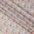 Pastel Multicolor Abstract Cotton Satin Fabric with Printed Design – 110 cm Width-D21407