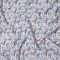 Navy Blue Pastel Floral Cotton Lawn Fabric with Printed Design – 110 cm Width-D21409