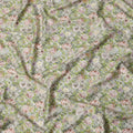 Green Floral Cotton Lawn Fabric with Printed Rose Design – 110 cm Width-D21410 Regal Fabrics