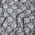 Dark Green Floral Cotton Lawn Fabric with Beige and Cream Blossoms – 110 cm Width-D21411