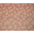 Rose Pink Base Floral Printed Viscose Tussar Fabric with Beige and Olive Accents, 110 Cms Width, Made in India-D24347