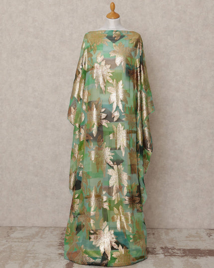 قماش ديراك من الحرير الصومالي باللون الأخضر المعدني من لوركس - 3.5 متر، عرض 140 سم، صنع في كوريا الجنوبية - D24763