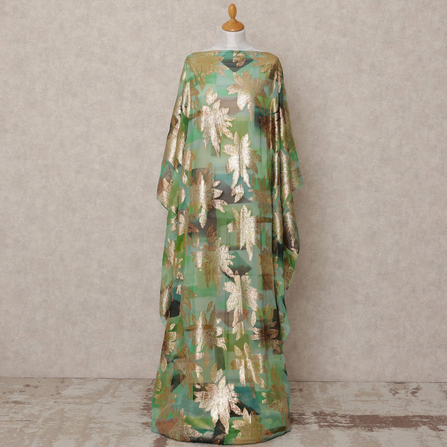 قماش ديراك من الحرير الصومالي باللون الأخضر المعدني من لوركس - 3.5 متر، عرض 140 سم، صنع في كوريا الجنوبية - D24763