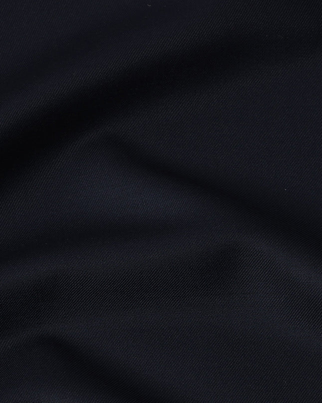 Midnight Blue Solid Premium Italian Blended Wool Suiting Fabric 150 Cms Width 4.0 Mtrs Italy-D24953 Regal Fabrics