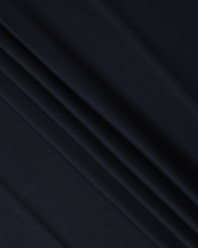 Midnight Blue Solid Premium Italian Blended Wool Suiting Fabric 150 Cms Width 4.0 Mtrs Italy-D24953 Regal Fabrics