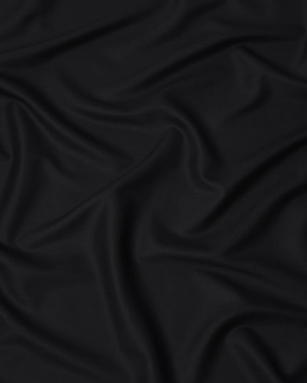 قماش بدلة من الصوف الإيطالي المخلوط الفاخر باللون الأسود الكلاسيكي، عرض 150 سم، طول 4 أمتار، إيطاليا - D24954