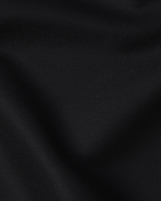 قماش بدلة من الصوف الإيطالي المخلوط الفاخر باللون الأسود الكلاسيكي، عرض 150 سم، طول 4 أمتار، إيطاليا - D24954