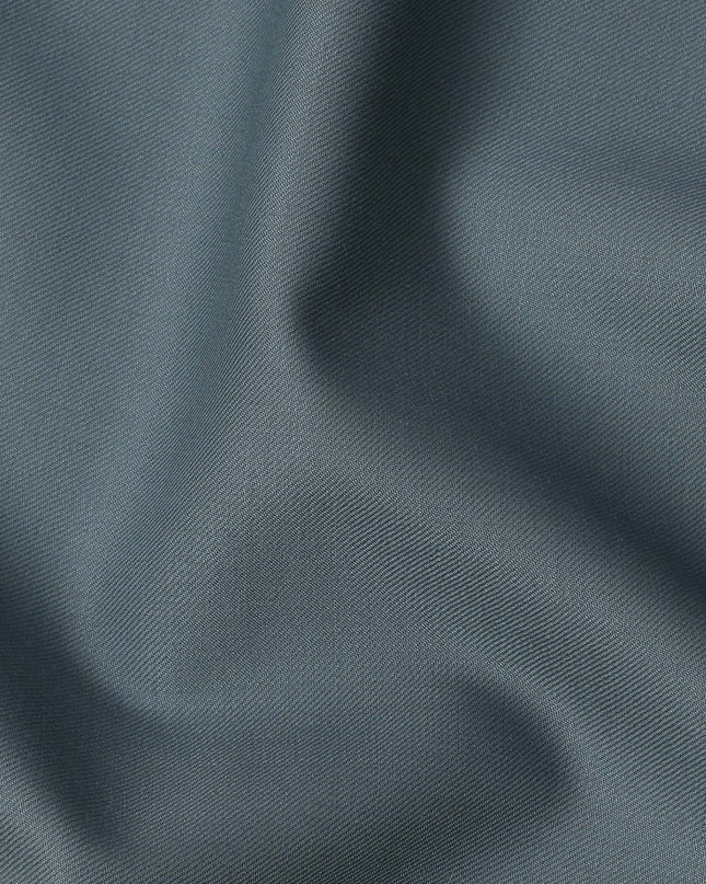 Steel Grey Solid Premium Blended Italian Wool Suiting Fabric 150 Cms Width 3.5 Mtrs Italy-D24960 Regal Fabrics
