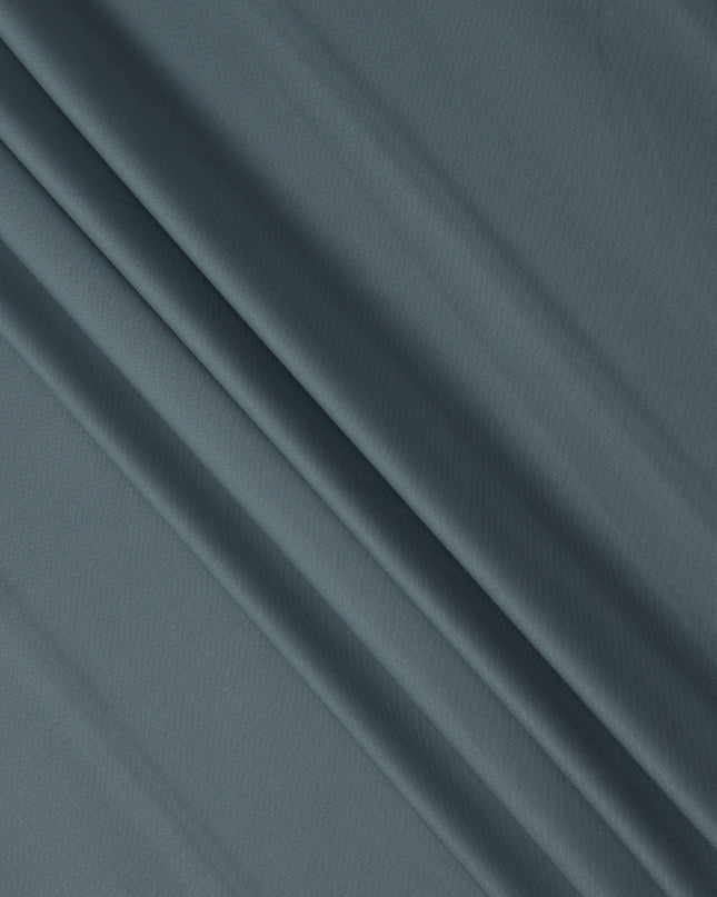 Steel Grey Solid Premium Blended Italian Wool Suiting Fabric 150 Cms Width 3.5 Mtrs Italy-D24960 Regal Fabrics