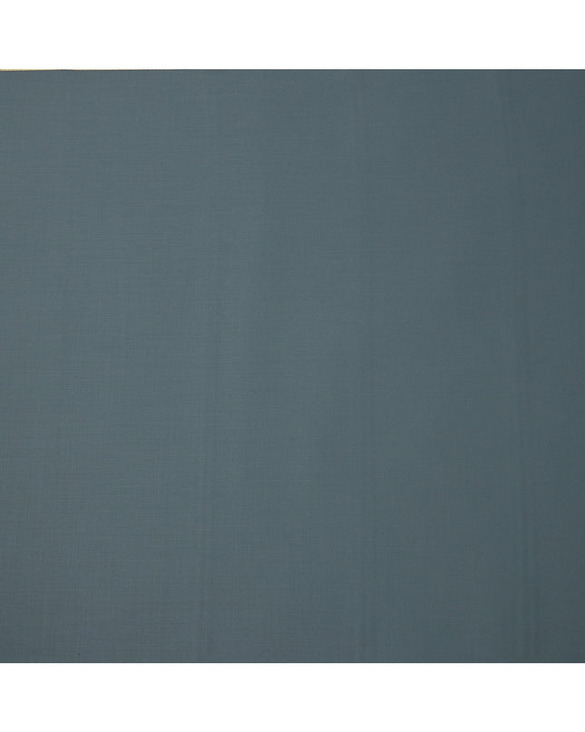 Steel Grey Solid Premium Blended Italian Wool Suiting Fabric 150 Cms Width 3.5 Mtrs Italy-D24960 Regal Fabrics