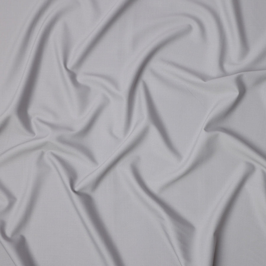 Light Grey Solid Premium Blended Italian Wool Suiting Fabric 150 Cms Width 3.5 Mtrs Italy-D24961