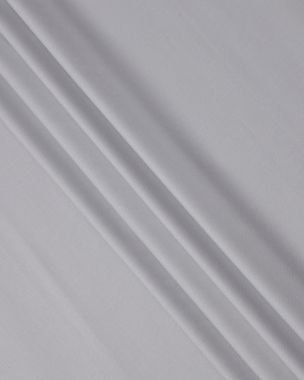 Light Grey Solid Premium Blended Italian Wool Suiting Fabric 150 Cms Width 3.5 Mtrs Italy-D24961