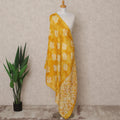 Sunflower Yellow Handcrafted Block Print Premium Cotton Dupatta, 225X85 Cms, Made in India-D25788