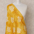 Sunflower Yellow Handcrafted Block Print Premium Cotton Dupatta, 225X85 Cms, Made in India-D25788