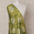 Olive Green Handcrafted Block Print Premium Cotton Dupatta, 225X85 Cms, Made in India-D25789