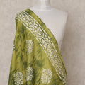 Olive Green Handcrafted Ethnic Motif Block Print Premium Cotton Dupatta, 225X85 Cms, Made in India-D25794