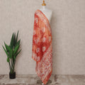 Rust Orange Handcrafted Batik Printed Premium Cotton Dupatta, 225X85 Cms, Made in India-D25809