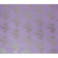 Elegant Purple Silk Chiffon Fabric with Metallic Lurex Floral Design, 110 cm Width, South Korea-D19713